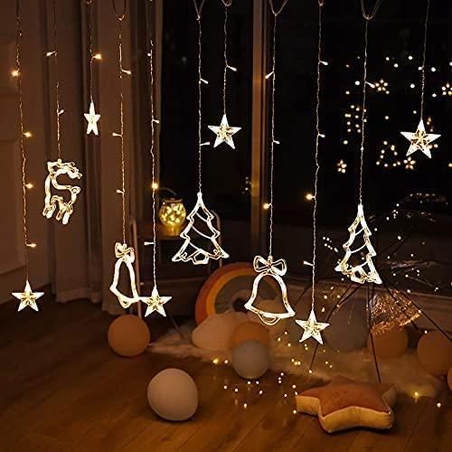 LED Curtain Lights for Christmas (Warm White Light)